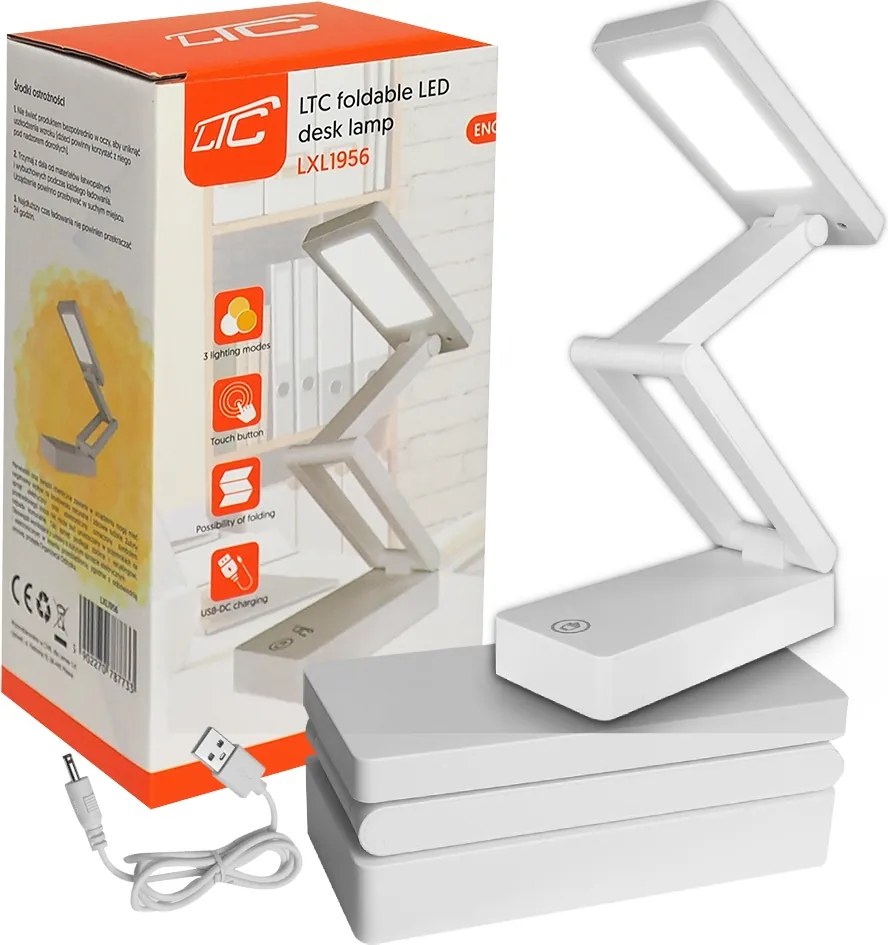 Asztali Éjjeli Lámpa Led Asztali Újratölthető Összecsukható 3 Világítási Mód