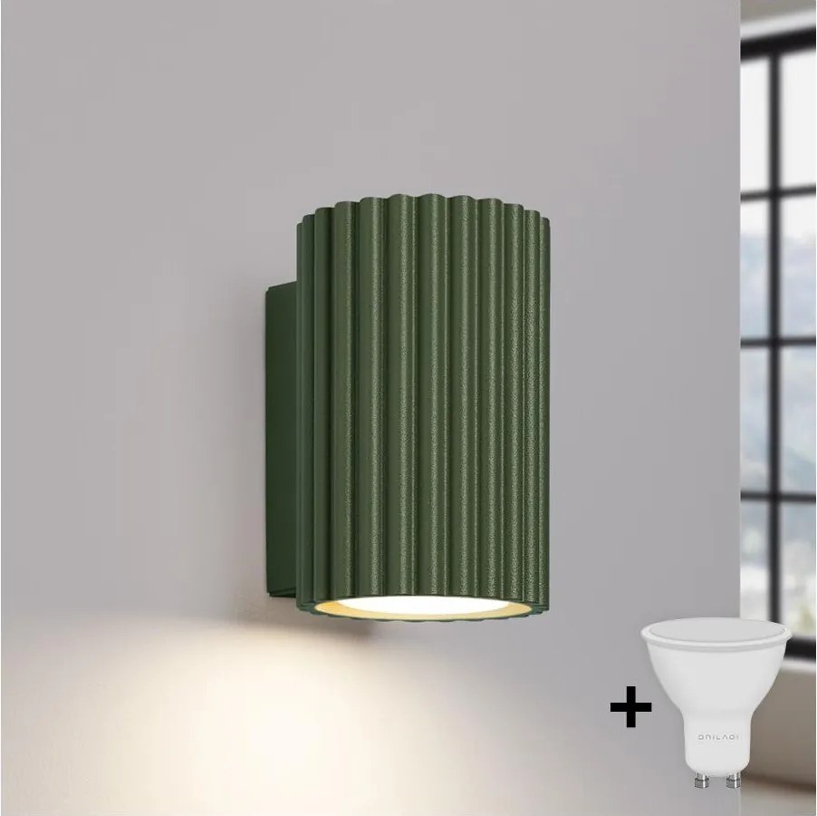 Brilagi - LED fali lámpa CRESTO 1xGU10/10W/230V 10 cm zöld