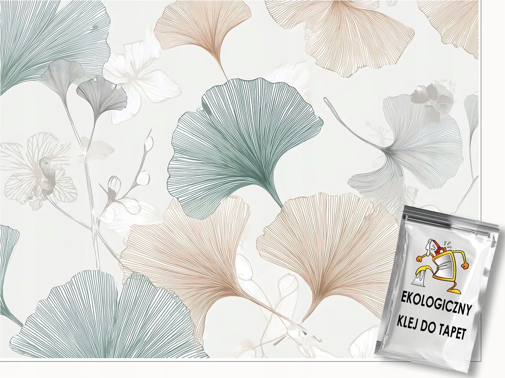 Fotótapéta Ginkgo Levelek Absztrakt Fal Hálószoba Nappali 250x175