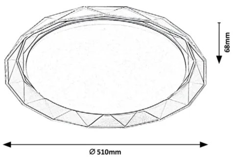 Rabalux - LED Mennyezeti lámpa LED/48W/230V