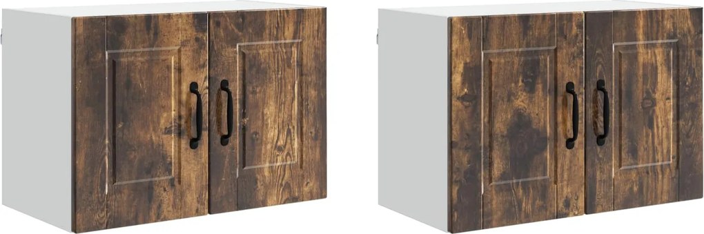 vidaXL Konyhaszekrény 2 pcs Füstölt tölgy 60 x 31 x 40 cm Faanyag