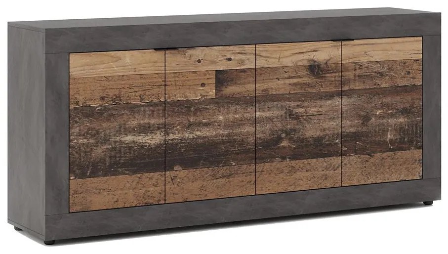 RUNEA komód sötétbarna/antracit