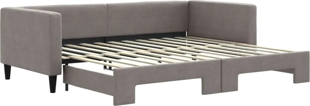 vidaXL tópszínű kihúzható szövet heverő 90 x 200 cm