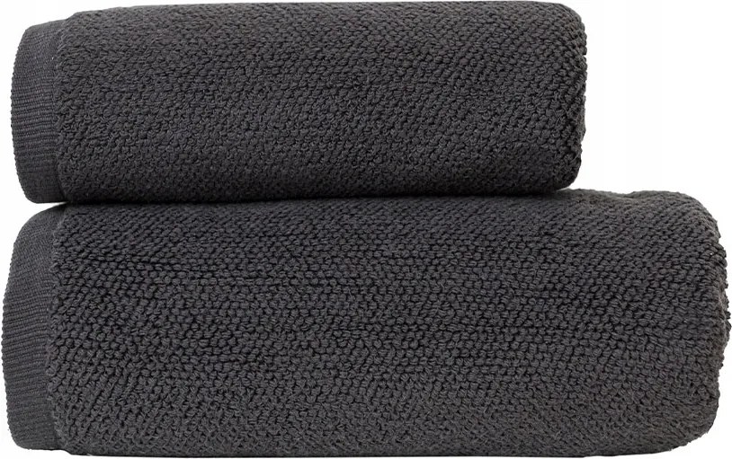 Leon pamut törölköző 50x90 strukturált frottír fekete