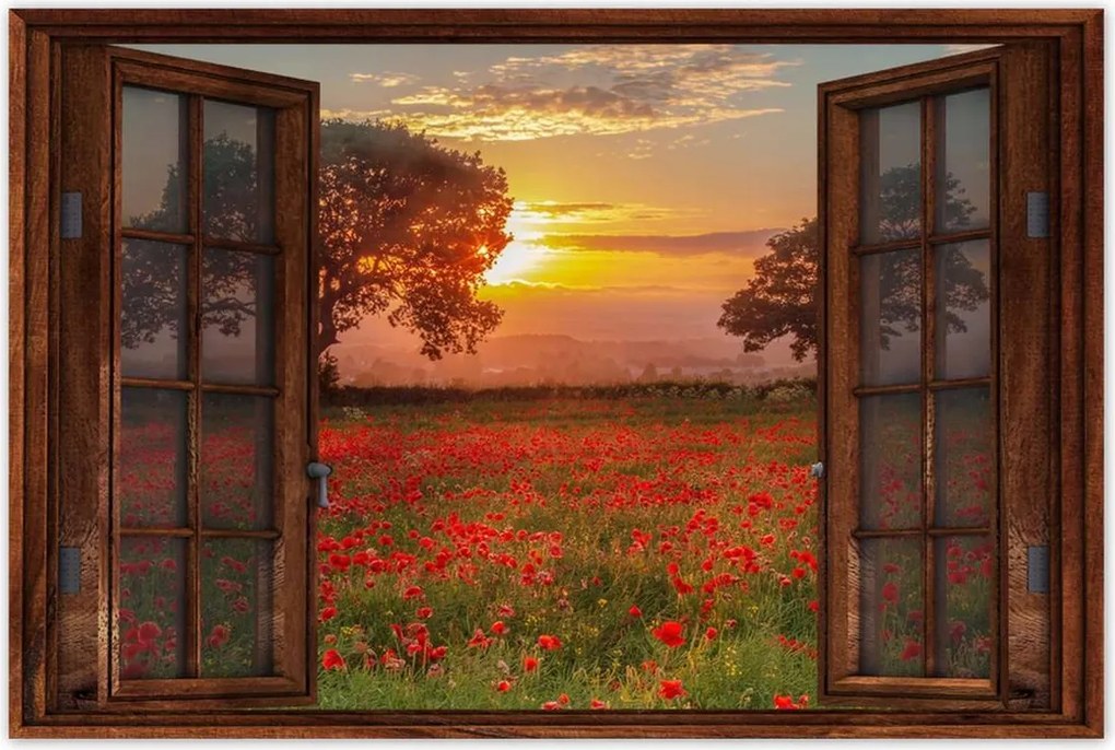 Poszterek 60x40 Pipacsok a mezőn Tájkép