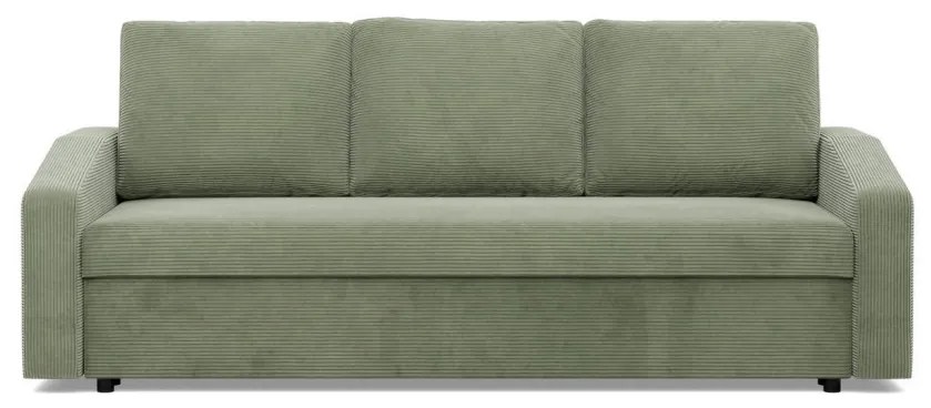 Zeus kanapéágy, kordbársony, bonell töltet, döntött kartámasz, zöld