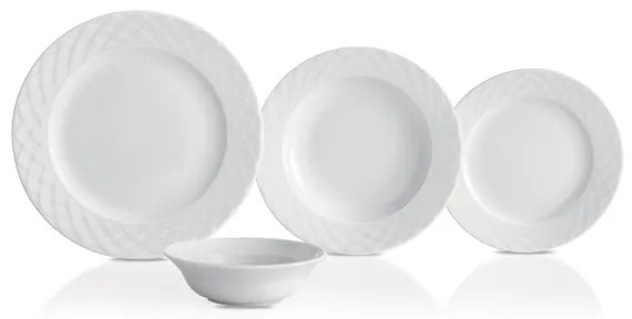 24 darabos fehér/porcelán étkészlet