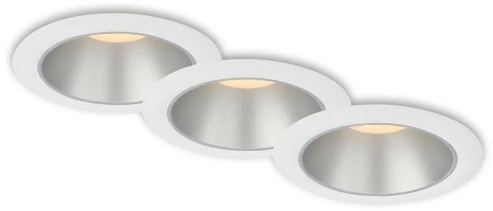 Briloner 7041-036 - KÉSZLET 3x LED Fürdőszobai beépíthető lámpa LED/4,9W/230V fehér