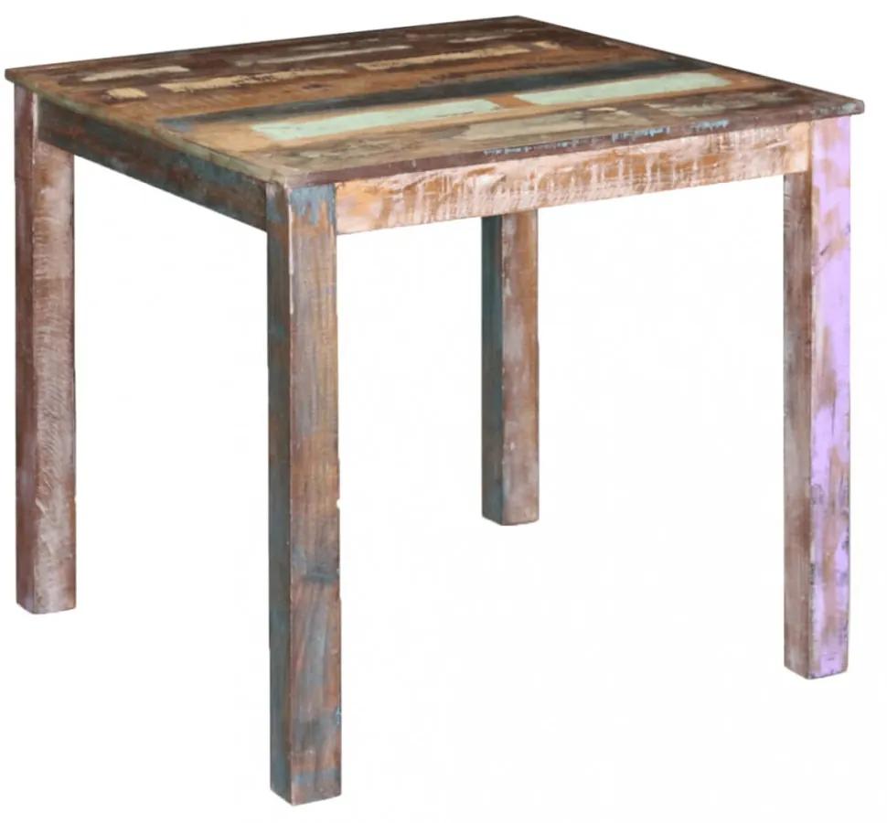 Tömör újrahasznosított fa étkezőasztal 80x82x76 cm