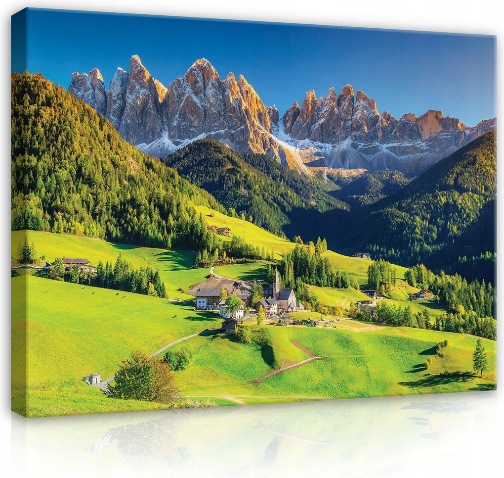 Vászonkép Hegyi Táj Természet Kilátás Tájkép A Nappali Hálószobájába 80x60