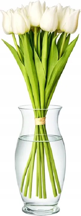 Mesterséges Tulipánok Fehér csokor, mint élő művirág 7 db Hosszú