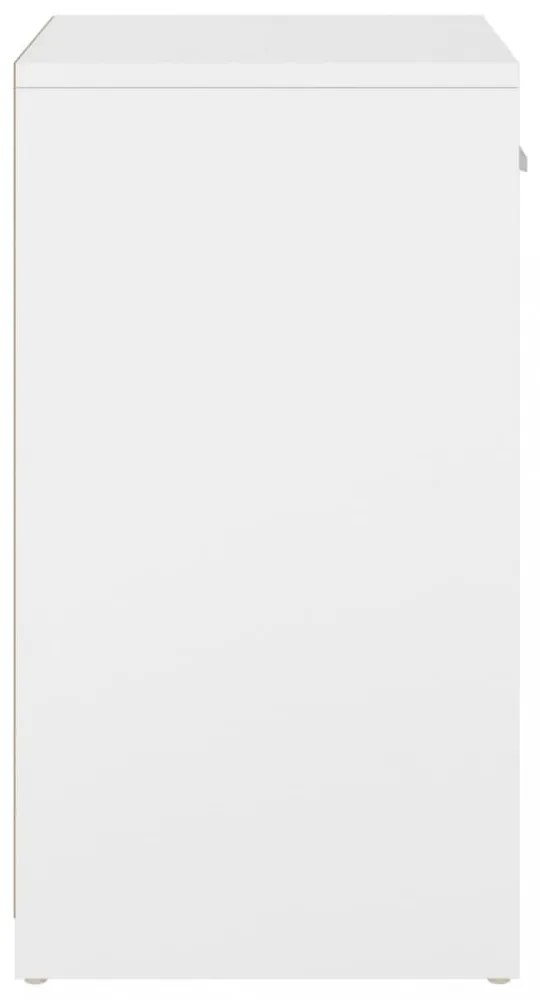 fehér és sonoma tölgy szerelt fa cipőtároló pad 94,5x31x57 cm