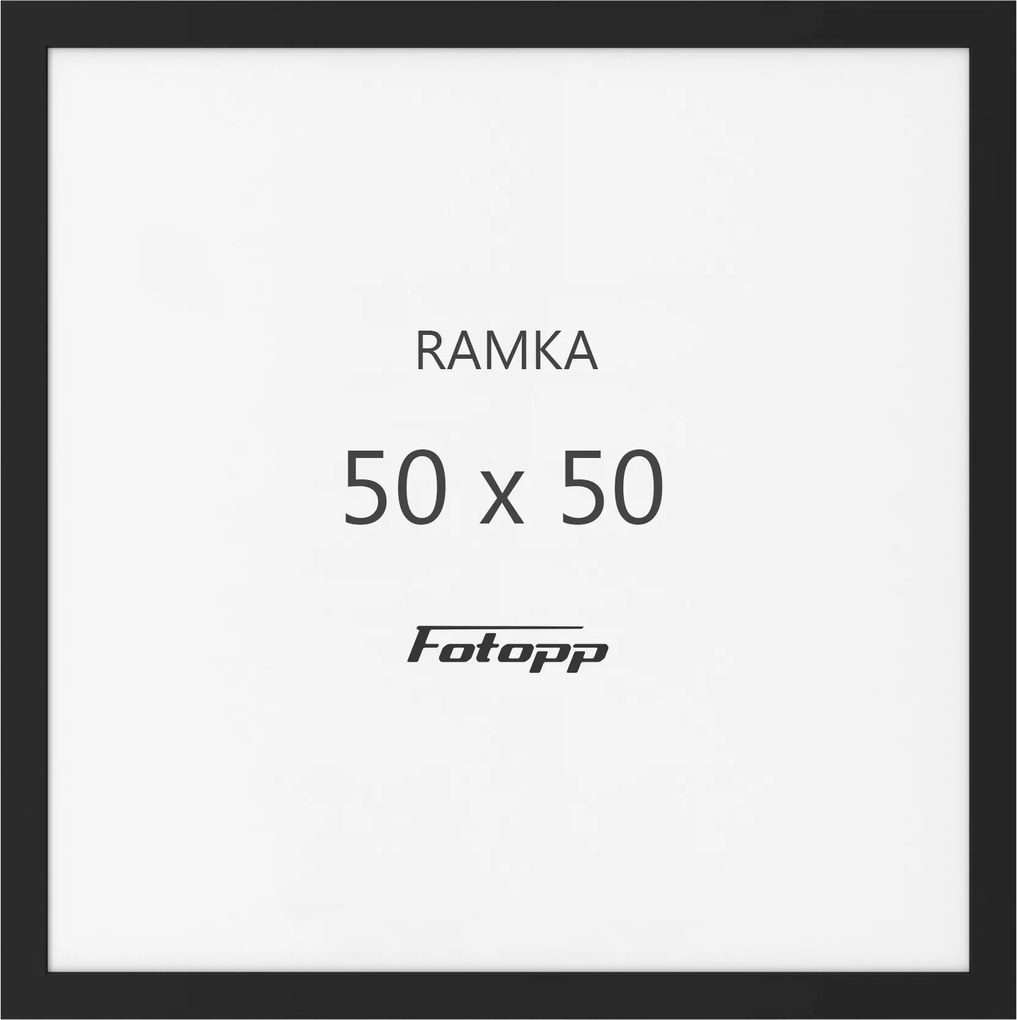Négyzet alakú képkeret Fekete 50x50 négyzet