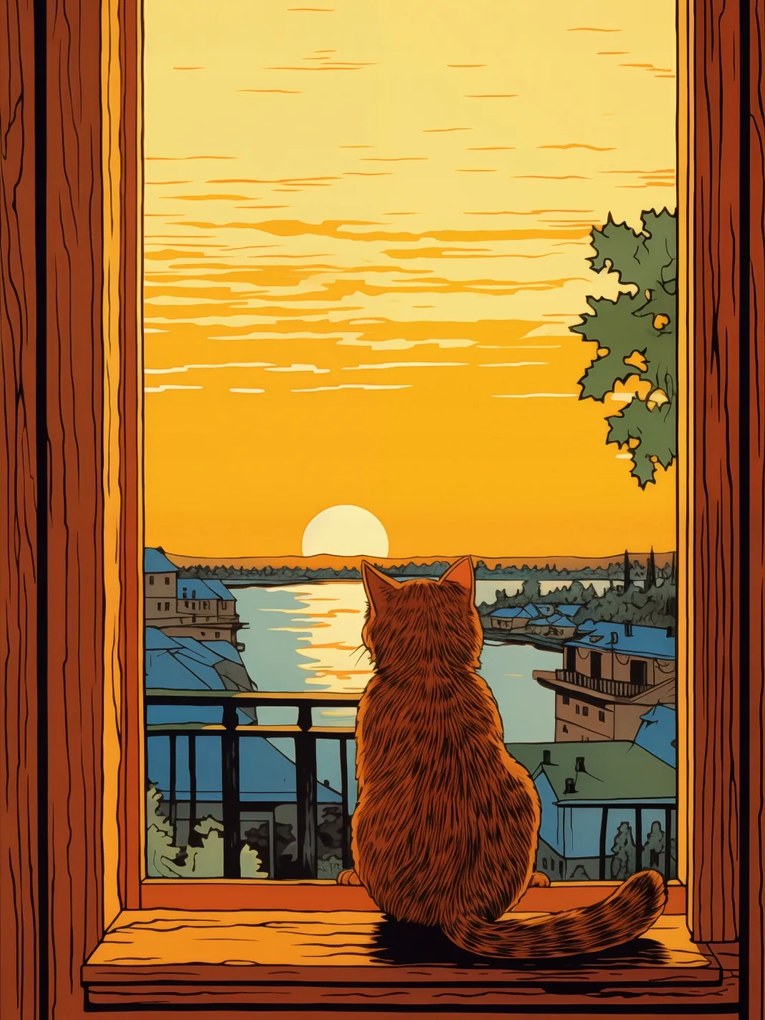 Poszter 60x80cm Nyugat a macskaszemeken át