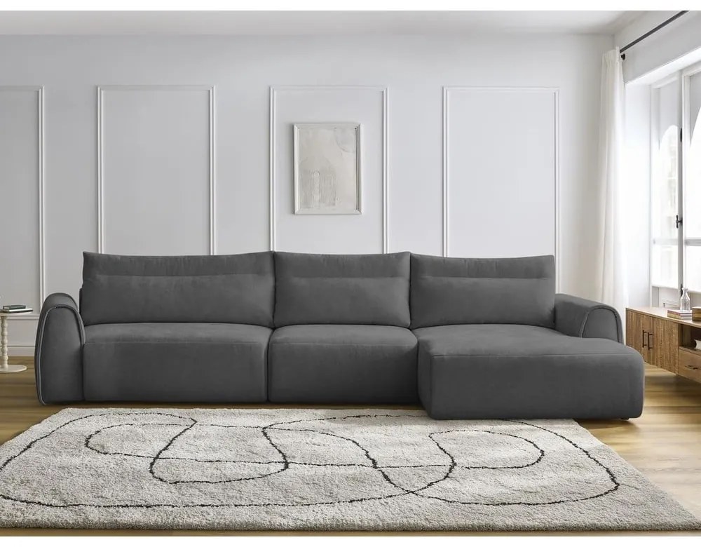 Szürke sarokkanapé Aden – Bobochic Paris