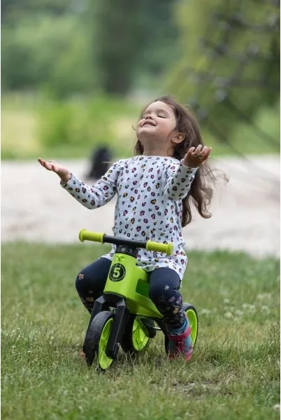 Funny Wheels - Toló- és futóbicikli 2 az 1-ben RIDER SUPER SPORT zöld/fekete