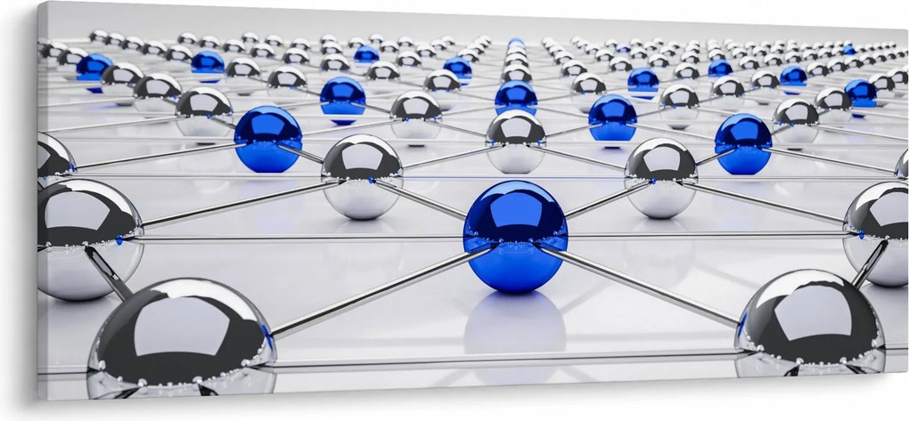 Összekapcsolt gömbök képe (120x50 cm)