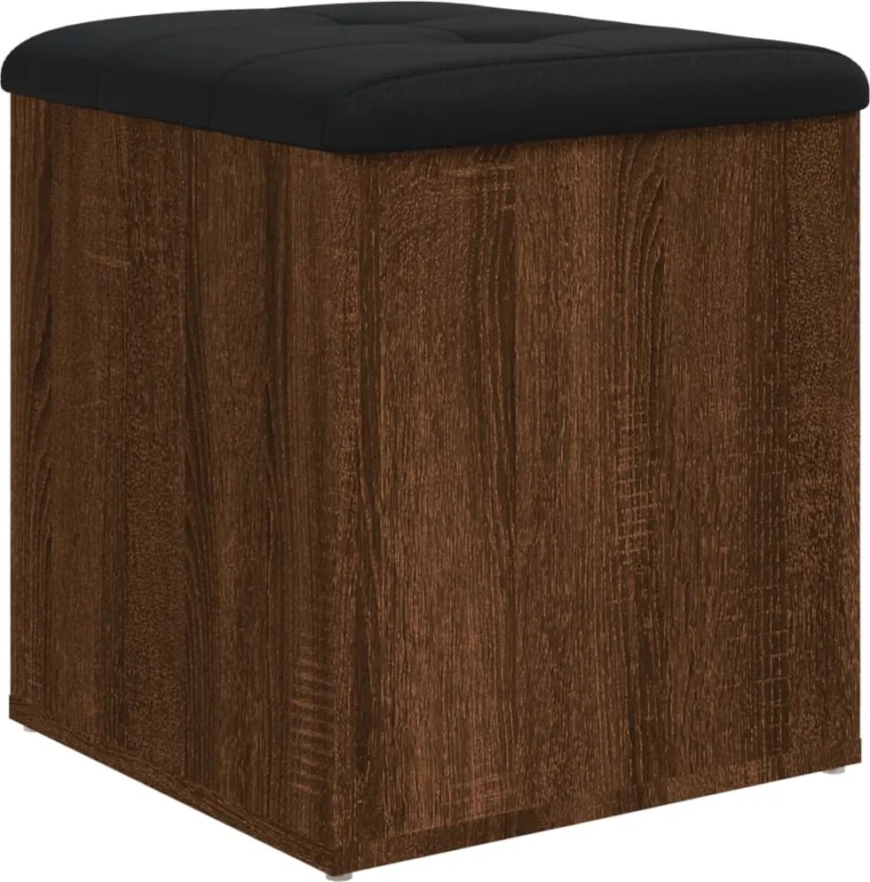 vidaXL barna tölgy színű szerelt fa tárolópad 42 x 42 x 45 cm
