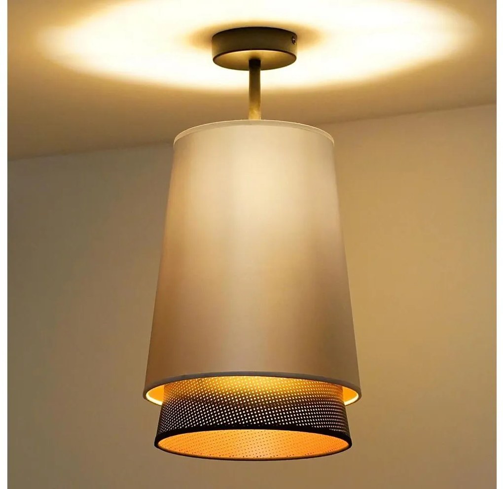 Duolla - Felületre szerelhető csillár BELL SHINY 1xE27/15W/230V átm. 25 cm ezüst/fekete