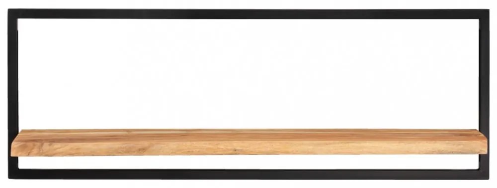 2 darab tömör akácfa és acél falipolc 100 x 24 x 35 cm