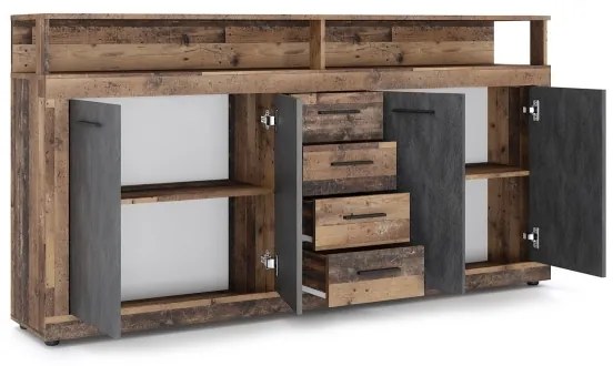 Komód RUNA sötétbarna/antracit