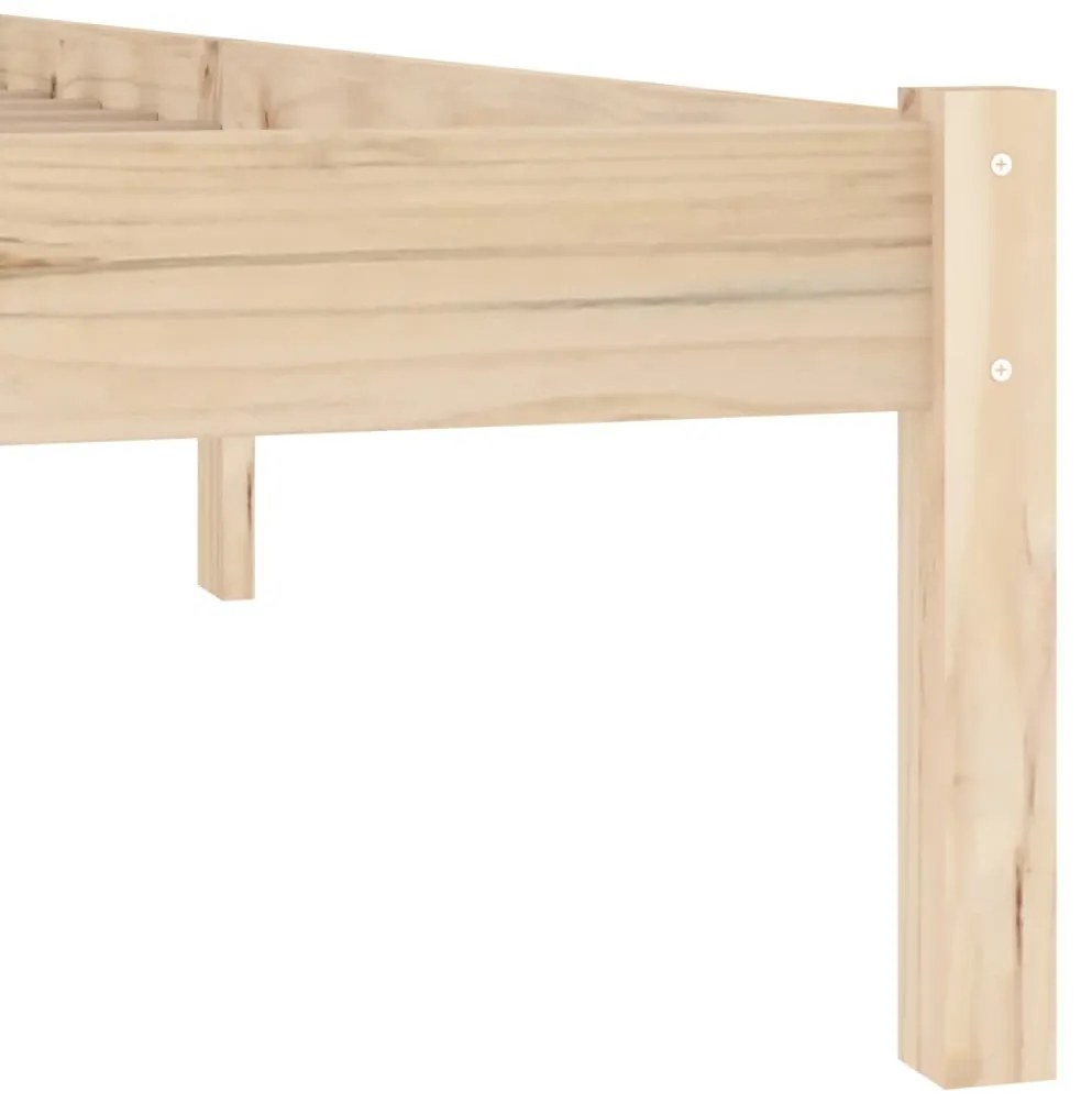 tömör fenyőfa ágy matrac nélkül 152 x 203 cm