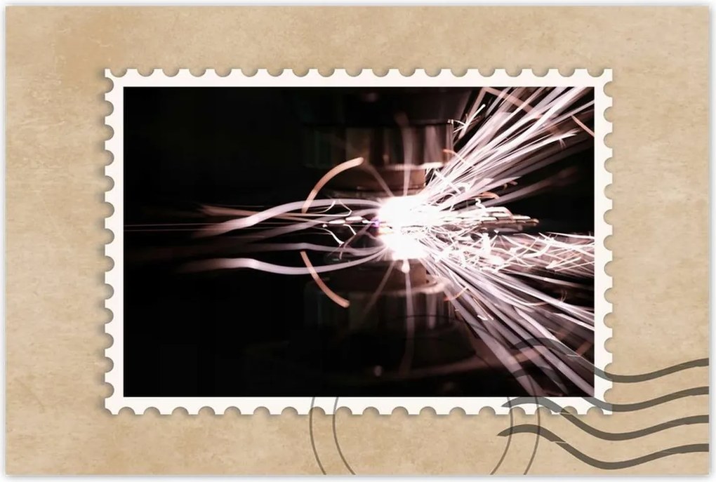 Poszterek 90x60 Világos szikrák fémből