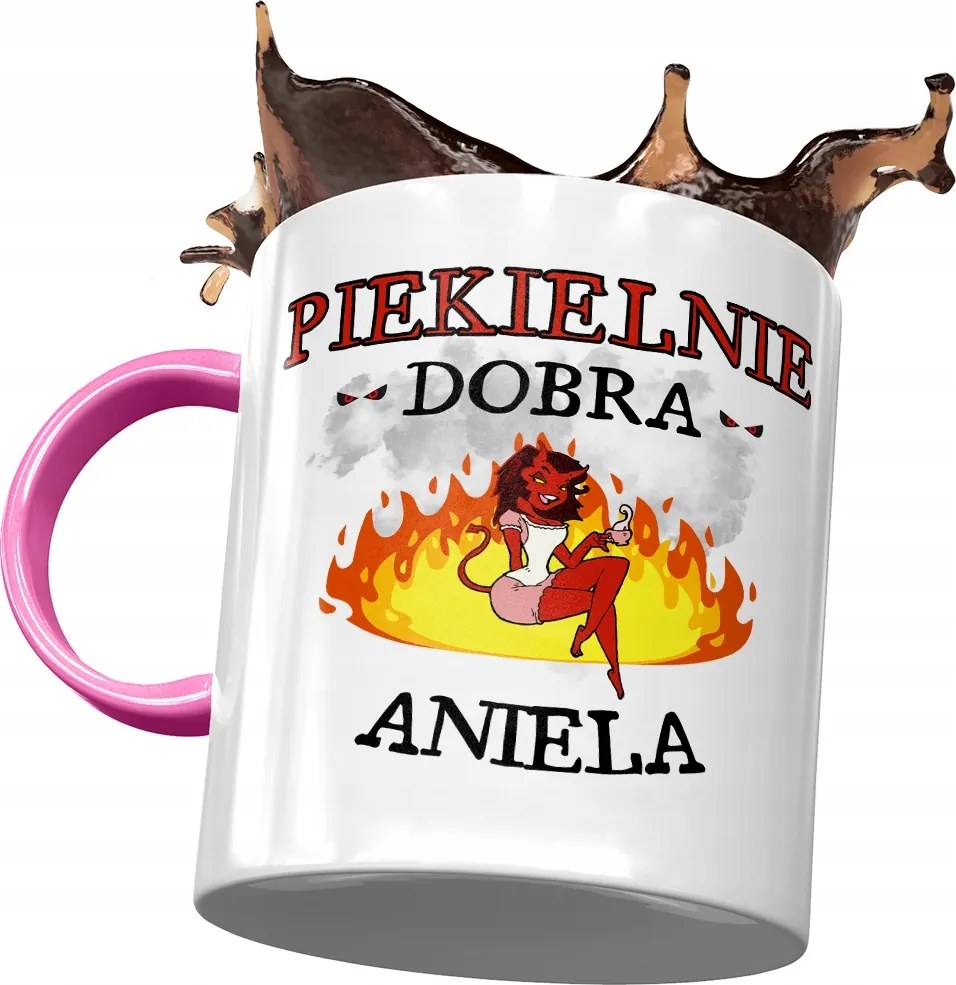 Rózsaszín Bögre Angyalbarátoknak Ajándék Nyomtatott Fotóval