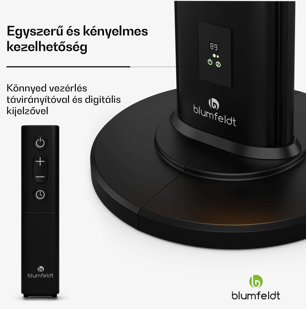 Blumfeldt BlazeTower infravörös hősugárzó, 3000 W, kültéri, 3 fokozat, IP45, távirányító, időzítő
