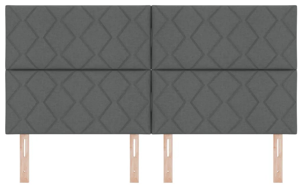 LED Fejtámla Gyémánt Blokkok Mintázatú Sötétszürke 180 cm Szövet