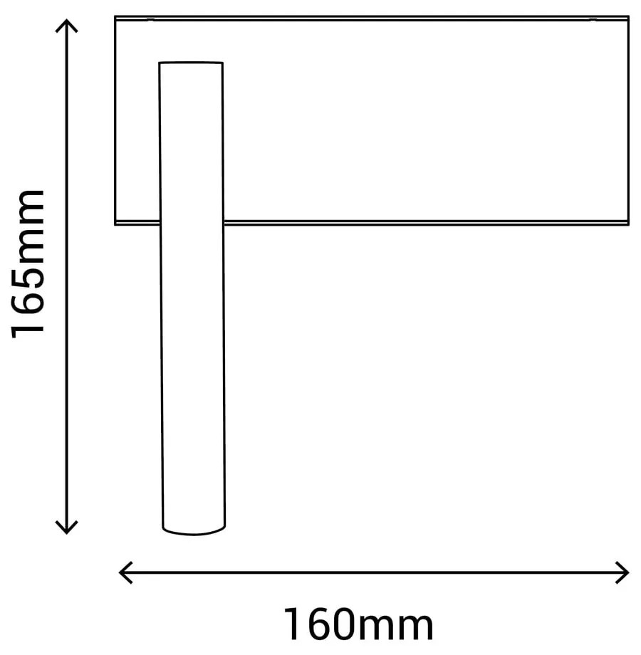 Clara fekete falilámpa, magasság 16,5 cm - SULION