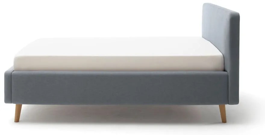 Szürkéskék kárpitozott egyszemélyes ágy ágyrács nélkül 120x200 cm Mattis – Meise Möbel