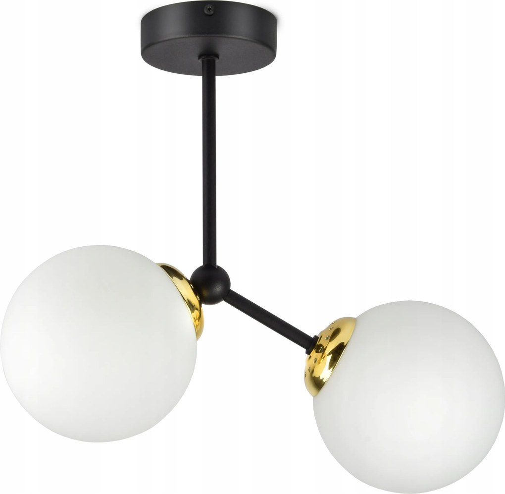 Függőlámpa Mennyezeti Csillár Fekete Arany Gömbök