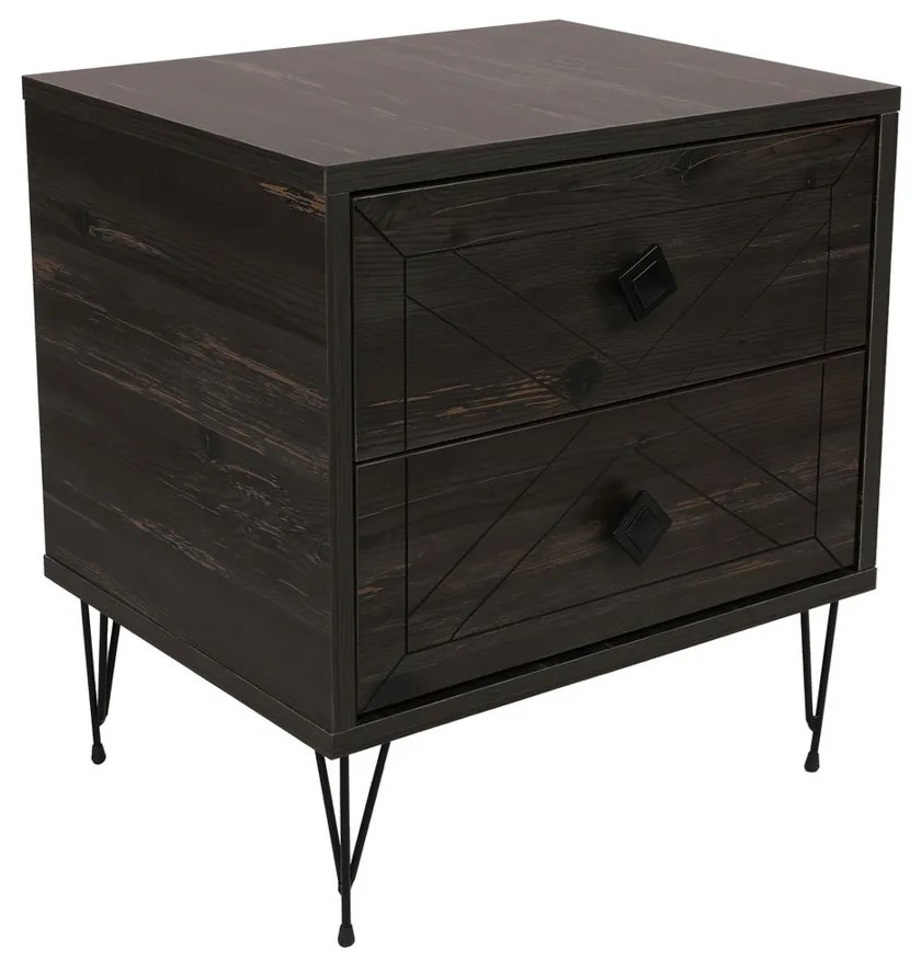 Luna Dark Brown éjjeliszekrény