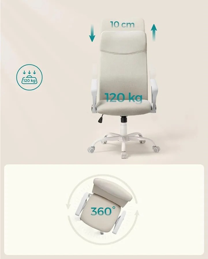 irodai szék, ergonomikus szék cappuccino bézs színben