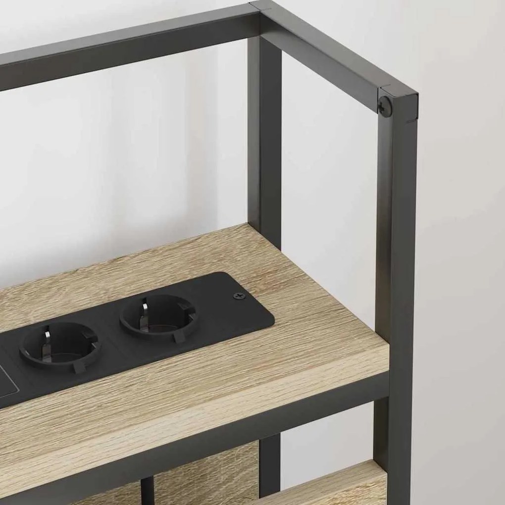 Tároló fejtámla polcokkal tárolóval sonoma tölgy 100 cm Faanyag