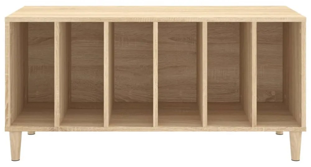 sonoma tölgy színű szerelt fa hanglemezszekrény 100x38x48 cm