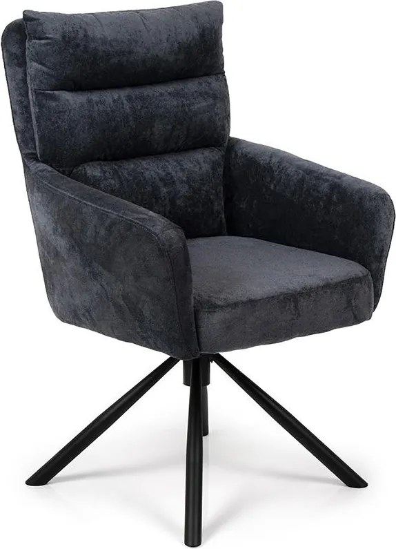 AVENBERG TESSA Forgó étkezőszék szett - 2 db, sötétszürke