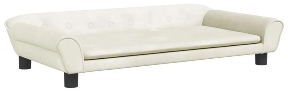 vidaXL krémszínű bársony gyerekkanapé 100 x 50 x 26 cm