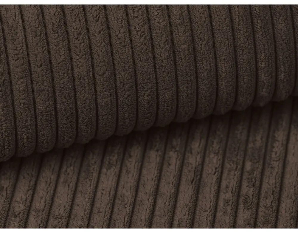 Barna kordbársony kinyitható kanapé 195 cm Nona – Makamii