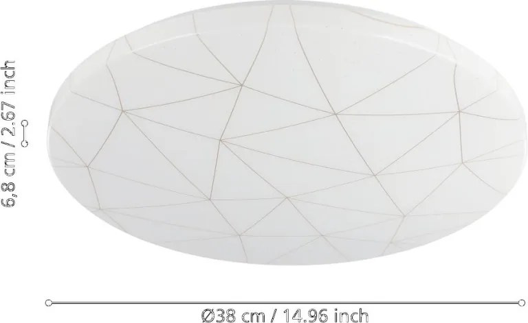 EGLO 900612 RENDE Ufo Lámpa Fehér, Arany LED IP20