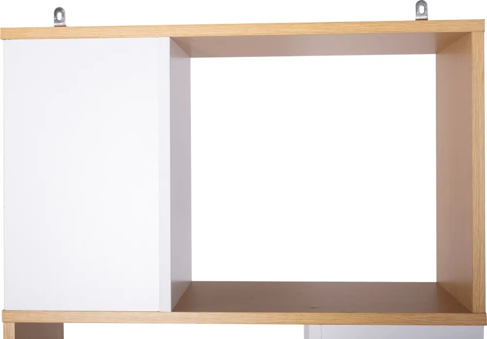 Könyvespolc, tűnyalábos fenyő/fehér, ERDEM NEW TYP 3