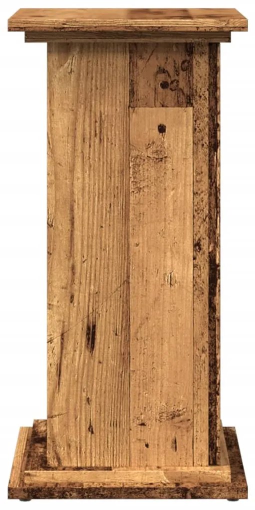 antik fa színű szerelt fa bemutatóállvány tárolóval 31x30x60 cm