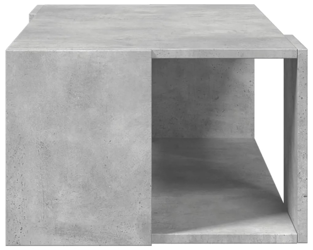 Betonszürke szerelt fa dohányzóasztal 89,5 x 48 x 30 cm