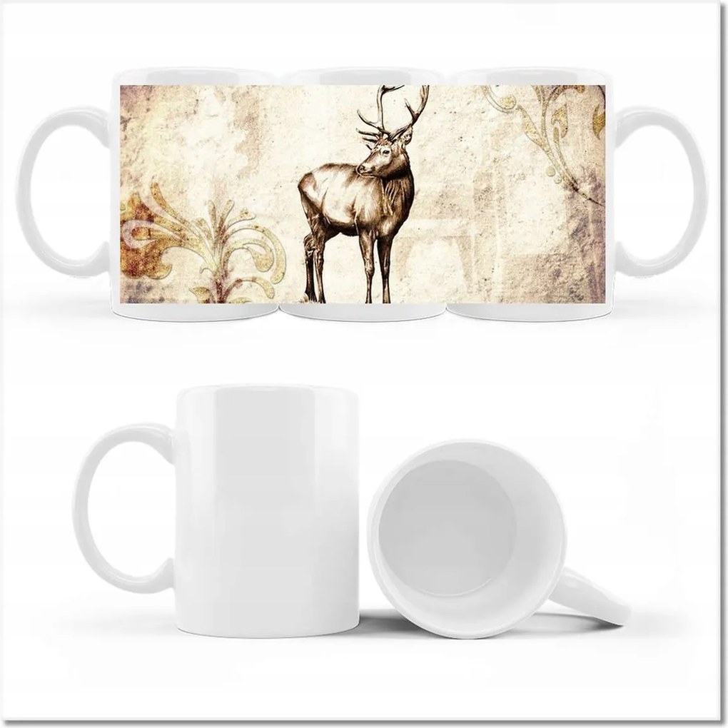 Szarvas fényképes bögre