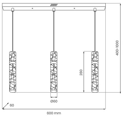Kábeles LED csillár LAGOS LED/24W/230V aranyszínű