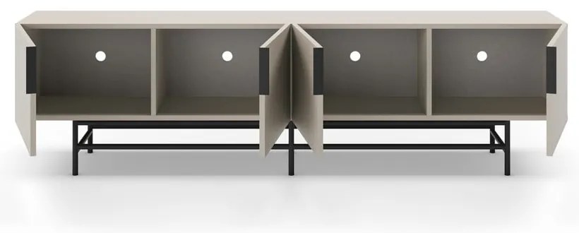 Krémszínű TV-állvány 200x54,5 cm Eldia – Marckeric