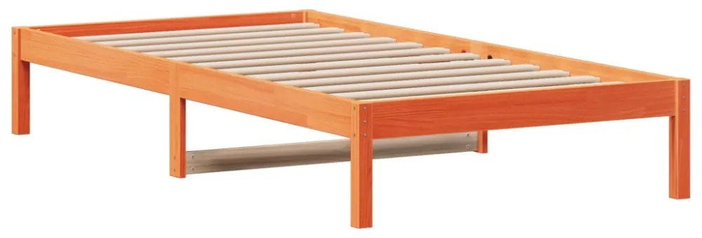 viaszbarna tömör fenyőfa kanapéágy matrac nélkül 90 x 200 cm