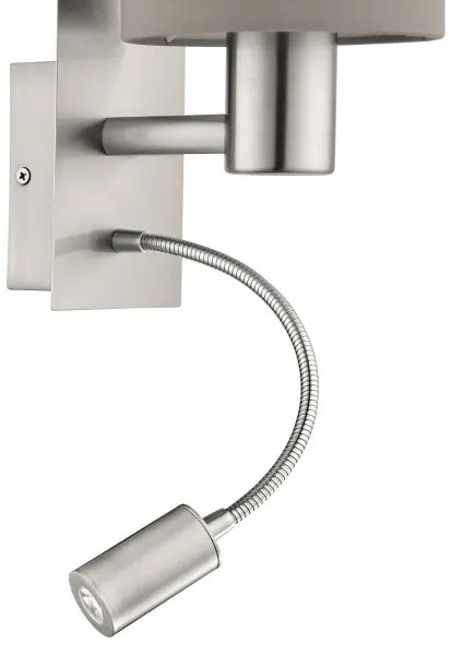 Eglo 96478 - LED flexibilis lámpa PASTERI 1xE27/40W+LED/3,8W taupe