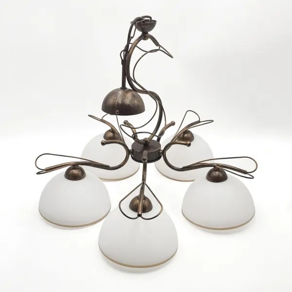 Láncos csillár COBRA 5xE27/60W/230V bronz/patina